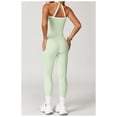 thumbnail image 3 of AEXTO Two Piece Color Block Womens Workout Sets Cross Back Tank Top Matching High Waist Leggings Sets Gym Outfits Activewear, 3 of 5