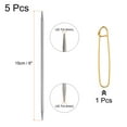 thumbnail image 2 of Uxcell 5Pcs Agujas de Tejer Tamaño US 7(4.5mm) Diámetro 6 Pulgadas Agujas de Acero Inoxidable de Punta Doble con Sujetador de Puntos, 2 of 5