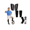 thumbnail image 1 of Piezas Espinilleras de Futbol para Niños, Espinilleras Futbol con Protección de Cojín Xtellar negro, 1 of 4
