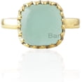 thumbnail image 2 of Anillo de calcedonia aqua, anillo de plata de piedras preciosas, anillo hecho a mano de plata 925, anillo de bisel en zig zag para mujeres, regalo para ella, anillo de piedra de nacimiento, 2 of 5