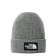 thumbnail image 1 of Gorro con el logotipo de THE NORTH FACE con puños TNF, gris jaspeado medio, 1 of 2