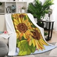 thumbnail image 2 of Sunflower Sherpa Blanket: Soft, Thick 50x60in Throw Blanket Ideal for Bed, Sofa, Office Decor Bed Throw Blanket Gift for Women, 2 of 5