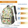 thumbnail image 3 of Pioneer Flower Floral Print Pattern 17" School Backpacks for Teens,Waterproof Oxford Fabric,S-Shape Padded Straps for School,Travel,Hiking,Camping, 3 of 5