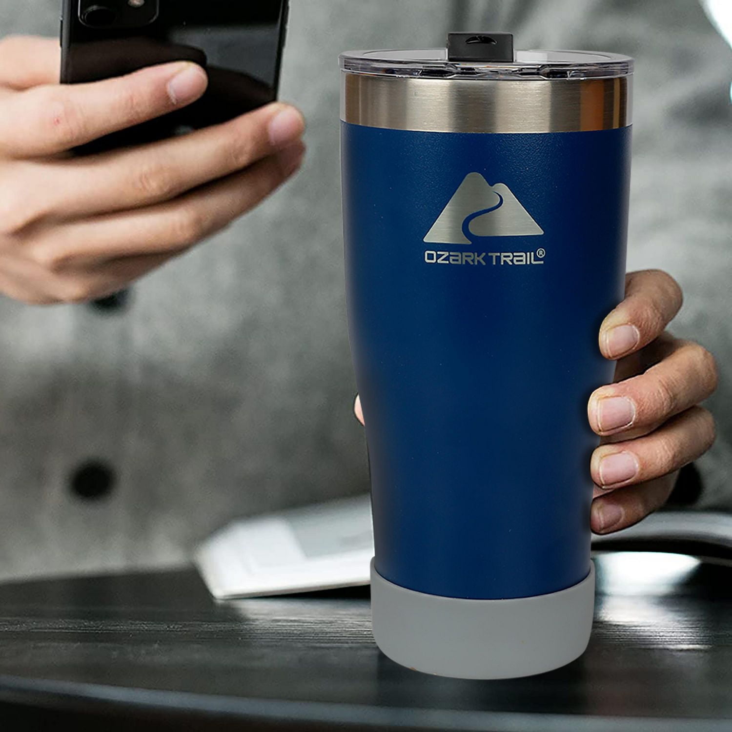 Ozark Trail Stainless Steel Vacuum Tumblers, 20 oz, Blue
