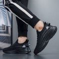 thumbnail image 7 of Men's Lace‑Up Knit Mesh Athletic Running Sneakers, Speckled Pattern Upper Footwear with Curved Thick Midsole for Daily Jogging and Casual Sports Activities, 7 of 7