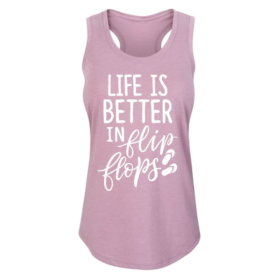 Instant Message - Life Is Better In Flip Flops - Women's Racerback Tank