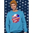 thumbnail image 2 of All American King 4Th July Sweatshirt Men -Image by Shutterstock, Male Large, 2 of 4