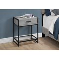 thumbnail image 2 of Contemporary Home Living 22.25" Gray and Black Rectangular Accent Table with Tempered Glass, 2 of 4