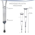 thumbnail image 4 of Muletas Auxiliares de Aluminio Ajustables Marca Gravita, 4 of 7
