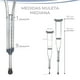 thumbnail image 4 of Muletas Auxiliares de Aluminio Ajustables Marca Gravita, 4 of 7