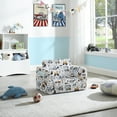 thumbnail image 5 of Ulax Furniture Convertible Kids Chair 2-in-1 Flip Open Kids Couch/Sleeper (Space Truck), 5 of 8