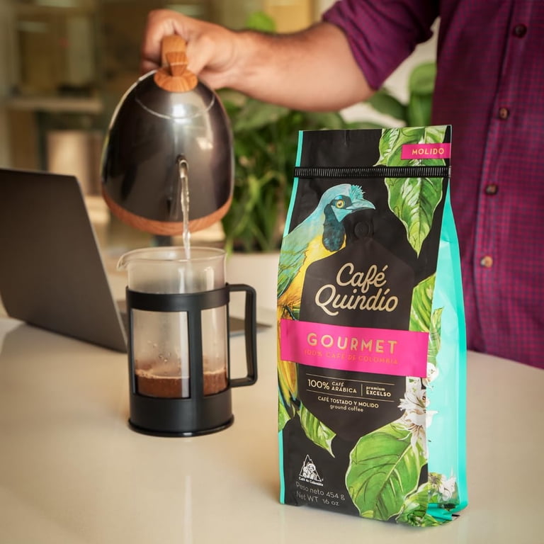 Cafe Quindio Gourmet Whole Bean Coffee, Medium Roast Colombian