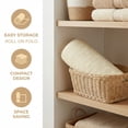 thumbnail image 7 of Unique Bargains Cotton Waffle Soft Absorbent Bath Towels 2 Pack White/Brown 55"x28", 7 of 7