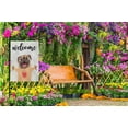 thumbnail image 4 of Funny Dog Welcome Burlap Garden Flag Double Sided Premium Fabric Greeting Cute Dog Sweet Pug Hug Outdoor Decoration Banner for Yard Lawn 12.5" x 18", 4 of 6