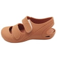 thumbnail image 5 of BRGZLK Kids Boys Girls Beach Sandals Solid Color Closed Toe Anti Slip Outdoor Waterproof Fisherman Slides Stylish Cut-Out Soft Sole Sandal Coffee 4.5-5 Years, 5 of 8
