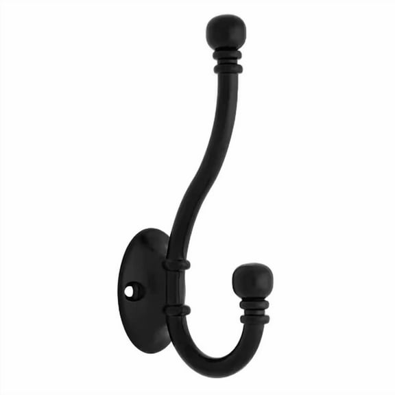 5-1/5 In. Matte Black Ball End Coat Hook