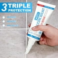 thumbnail image 4 of 8Oz White Waterproof Caulk & Seal Silicone Sealant, Tile Grout Repair Kit with Grout Remove Scraper, Shrink & Crack Proof for Bathroom, Shower, Kitchen, Floor (4Oz, Pack of 2), 4 of 7