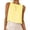 Yellow., variant on akafmk Sleeveless Tops for Women, Linen Shirts, Women's Round Neck Striped Cropped Tops Casual Summer Cotton Blouses, Size S