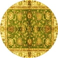 thumbnail image 1 of Ahgly Company Indoor Round Oriental Yellow Modern Area Rugs, 8' Round, 1 of 4