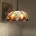 thumbnail image 4 of CHLOE Lennon Tiffany Bronze 2 Light Victorian Ceiling Pendant Fixture 18" Shade, 4 of 6