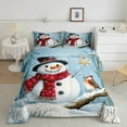 thumbnail image 2 of Feelyou 3D Snowman Full Size Comforter Sets for Kids, Merry Christmas Bedding Comforter Set, Winter Snow Bird Reversible Bedding Sets, Microfiber Bedroom Decor,3-Piece, 2 of 8