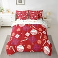 thumbnail image 2 of Feelyou Kids Christmas Ball Twin Bedding Sets 7-Piece, Winter Christmas Gifts Bedding Comforter Set, Kawaii Cartoon Rose Reversible Sheet Sets, Luxury Bedroom Decor, 2 of 7