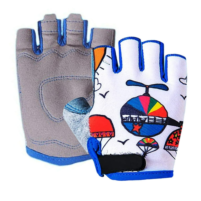 Cycling Gloves Fingerless Gloves for Kids Perfect for Bike Scooter Skateboard Ideal for Boys and Girls Available in Different Colourful