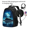 thumbnail image 2 of Disketp Hawaiian Beach Pirate Moon Travel Laptop Backpack, Laptops Backpack with USB Charging Port, Water Resistant Computer Bag Gift for Men & Women, 2 of 7