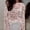 White, variant on Women's Loose Fit Sequin Long Sleeve Top – Crew Neck Semi-Sheer Woolen Blouse, Perfect for Fall/Winter Outings Pink,XXL