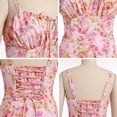 thumbnail image 3 of Women's Floral Corset Dress Formal Cocktail Dresses Going Out Casual Sundress Split Thigh Spaghetti Strap Vintage Dress, 3 of 10