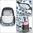 thumbnail image 4 of Police and Checkered White Pattern 17" Waterproof Oxford School Backpacks for Teens, S-Shape Padded Straps, for School, Travel, Hiking, Camping, 4 of 5