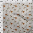 thumbnail image 2 of oneOone Silk Tabby Orange Fabric Stripe|Leaves & Floral Artistic Craft Projects Decor Fabric Printed By The Yard 42 Inch Wide, 2 of 4