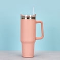 thumbnail image 5 of 1pc 40oz Straw Tumbler, Reusable Vacuum Tumbler With Straw, Insulated Double Wall Stainless Steel Cup Handle And Vacuum Flask, Handy Cup, Teacher Appreciation Gifts, 5 of 5