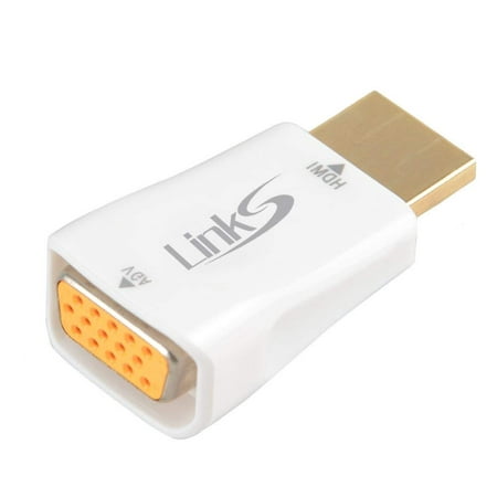 LinkS Active HDMI to VGA Adapter Converter Dongle for Desktop PC/Notebook up to 1920x1080 - HDMI to VGA HD15 monitor