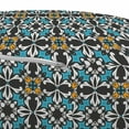 thumbnail image 3 of Retro Pouf Cover with Zipper, Abstract Floral Motifs Ornamental and Old Fashioned Mosaic Tile Pattern Vintage Style, Soft Decorative Fabric Unstuffed Case, 30" W X 17.3" L, Multicolor, by Ambesonne, 3 of 5
