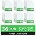 Graph Paper, Loose Leaf Graph Paper, 4 x 4 An Inch Quad Ruled Graph Paper, 10.5 x 8 Graphing