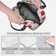thumbnail image 4 of Goofa Leaves And Anemone Flowers In Red Grey Pattern Lunch Bag ,Insulated Lunch Box, Small Leakproof Cooler Food Lunch Containers Reusable High Capacity Lunch Tote Bags, 4 of 8