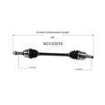 thumbnail image 6 of GSP NCV33035 GSP New CV Axle Fits select: 1989-1991,1993-1994 GEO METRO, 6 of 7