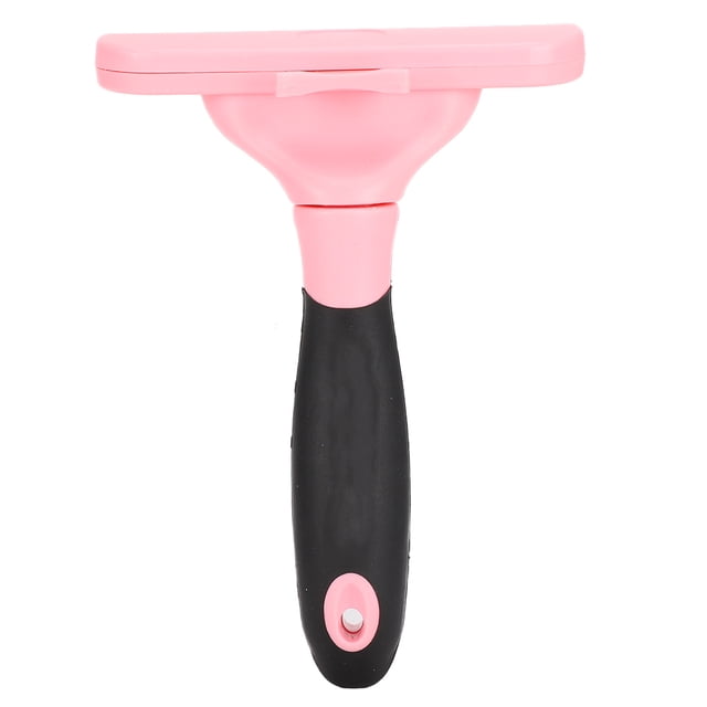 Peine para el cuidado de perros y gatos, cepillo con nudo abierto, herramienta para eliminar el pelo flotante para mascotas, color rosa