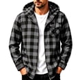 thumbnail image 2 of Plaid Hoodie Jacket for Men Ghalytn Buffalo Check Sweatshirt - Casual Zip Up with Pockets, 2 of 6