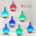 thumbnail image 2 of Porseme 150ml Essential Oil Diffuser Glass Color Changing Aroma Air Diffusers Aromatherapy Ultrasonic Cool Mist Humidifier 6 Running Hours Waterless Auto-Off for Sleeping, Yoga, Office, Spa(Blue Wave), 2 of 6