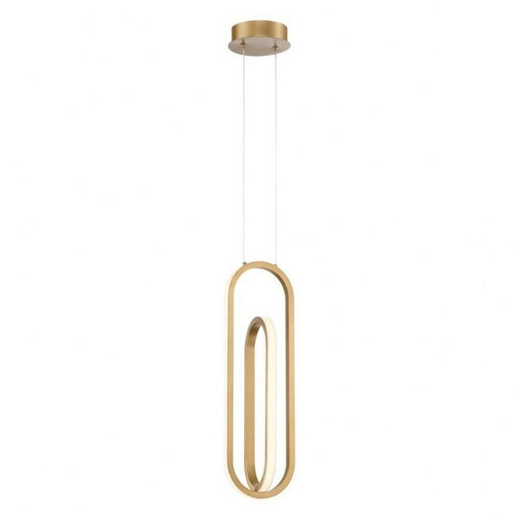 Contemporary Led Pendant with Frosted Acrylic 21.75 X 6 inches Pendants-Satin Gold Finish Bailey Street Home 79-Bel-4186838