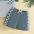 thumbnail image 7 of KPOPLK Toddler Baby Boy Clothes 3 6 9 12 18 Months 2 3T Summer Spring Shirt Tee Shorts Sleeves Set Outfits 2PCS(2-3 Years,Blue), 7 of 7