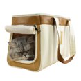 thumbnail image 1 of Labymos Pet Carrier for Cats Canvas Totes with Mesh Window Zipper Travel Bags, 1 of 8