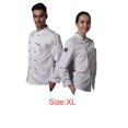 thumbnail image 2 of Chaqueta de chef Unisex-Adult Manga larga Telas de manga larga Telas de sudor transpirable ANTIFULING ANTIFOULING Uniforme para el restaurante White XL sidaley HA012106-03, 2 of 6