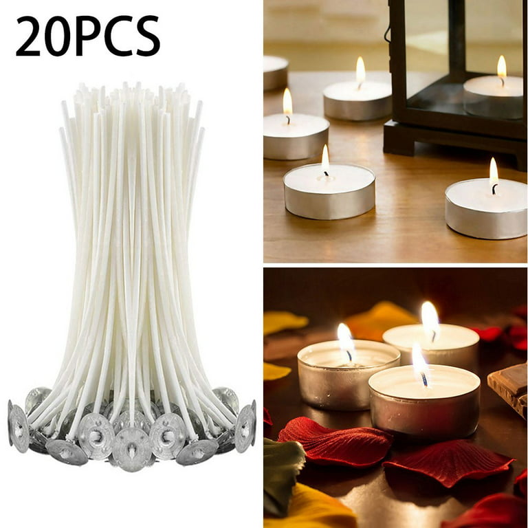  BEADNOVA Candle Wicks 8 Inch 100pcs with Candle