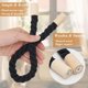 thumbnail image 5 of 4 Pack Wooden Magnetic Curtain Tiebacks Boho Home Decoration Drape Tie Backs Natural Cotton Handmade Rope Curtain Holdbacks for Thin or Thick Home & Office Window Drapery (Black), 5 of 5