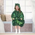thumbnail image 7 of BZSMCE Wearable Blanket Hoodie Fashion Lush Green Butterfly Haven Home Wear, 7 of 7