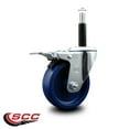 thumbnail image 2 of 4 Inch Solid Poly Swivel 3/4 Inch Expanding Stem Caster Total Lock Brake SCC, 2 of 2
