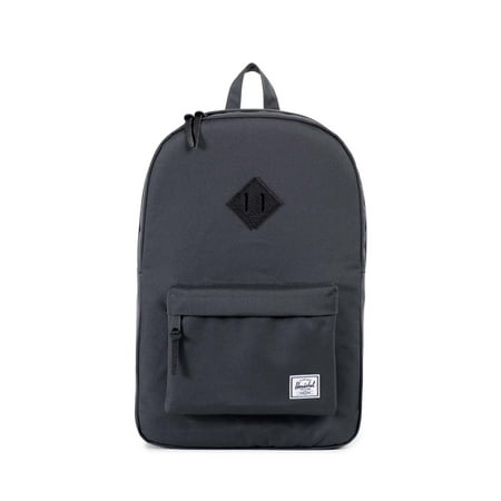 10007-00920: Heritage Dark Shadow Black Black Leather Unisex Backpack